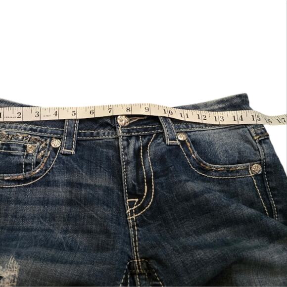 Miss Me Capri Cropped Bling‎ Pockets Stretch Women's Size 27 x 25 - Picture 5 of 12
